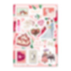 Valentine’s Day stickers, romantic sticker sheet, cupid stickers, heart-themed stickers, bookish stickers, watercolor