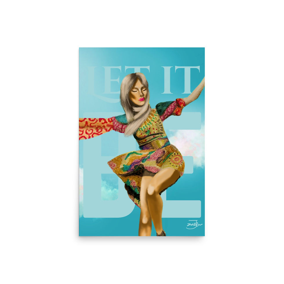 Thumbnail: let it be, summer art, colorful, Art, art print, fine art, modern art, home decor, Jake Zuurbier art, modern art print, matte