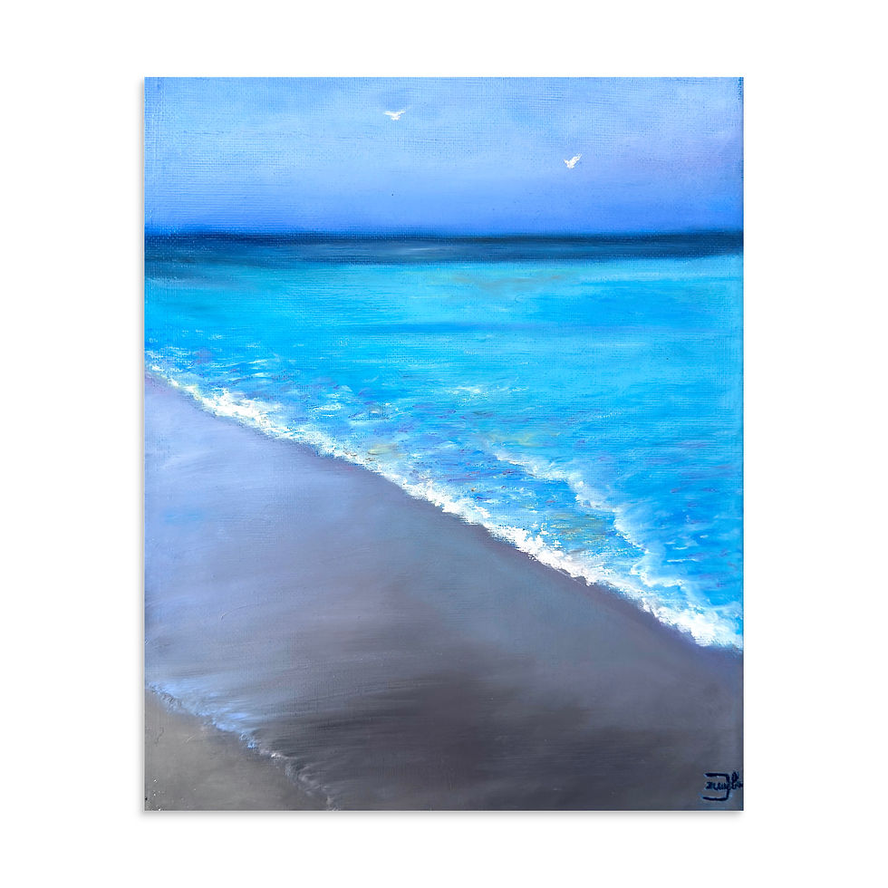 Thumbnail: sea scape, ocean, beach painting, Art, art print, fine art, modern art, home decor, Jake Zuurbier art, modern art print