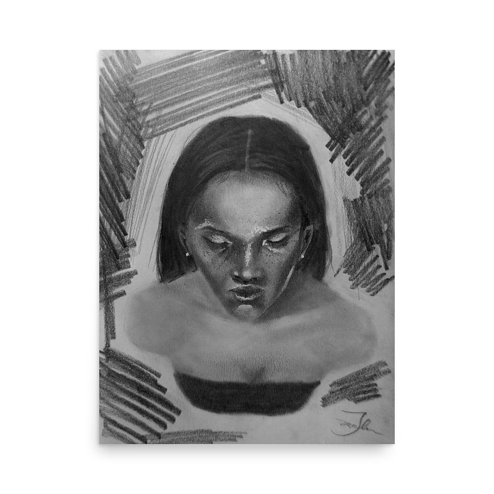 portrait, art, art print, fine art, modern art, matte print, Jake Zuurbier art, modern art print, home decor