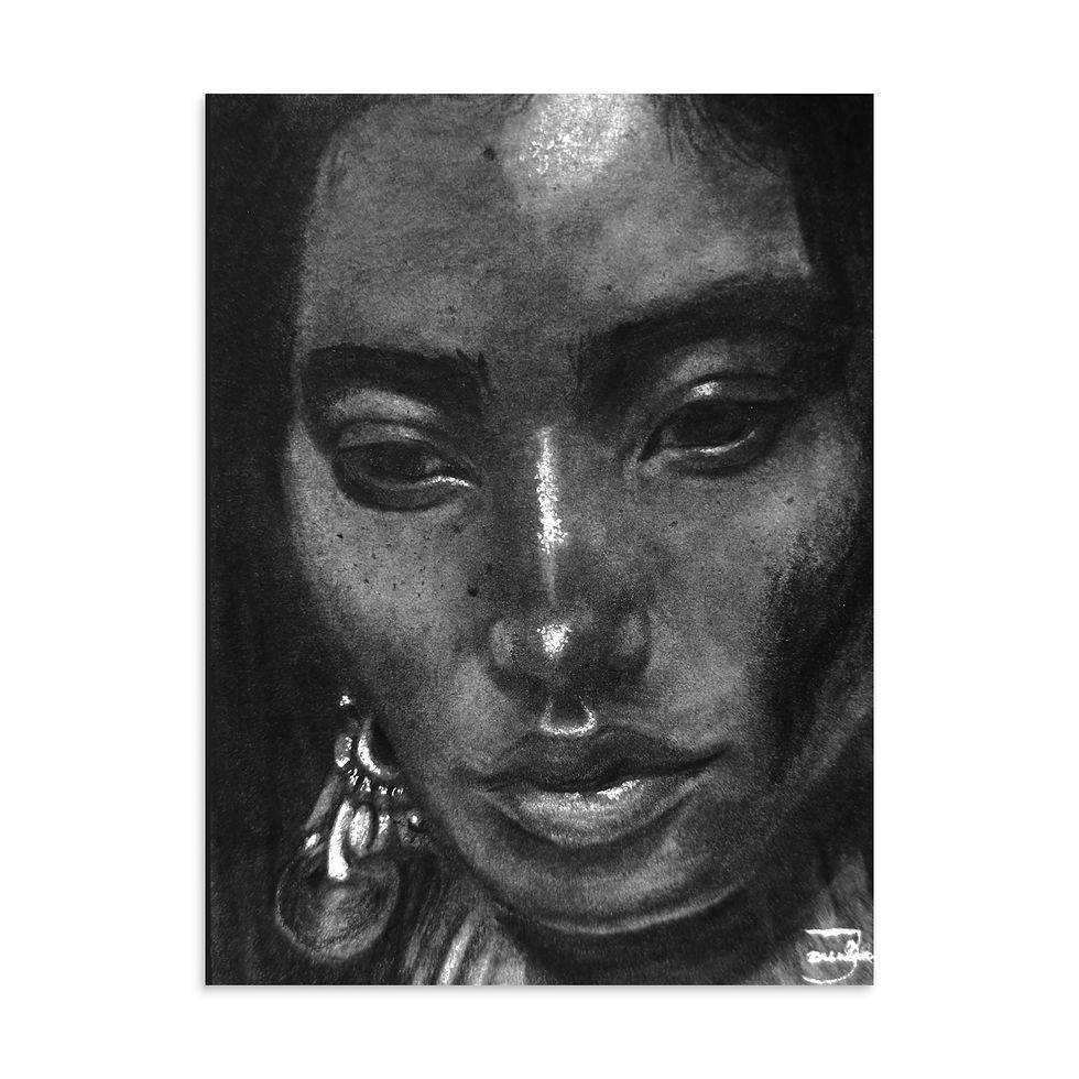 Thumbnail: portrait, pencil drawing, portrait art, woman, black and white, monochrome, Art, art print, fine art, modern art, matte print
