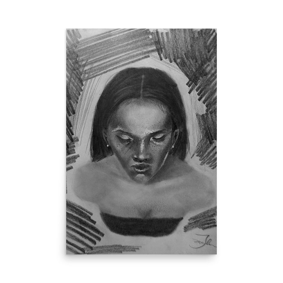 Thumbnail: portrait, art, art print, fine art, modern art, matte print, Jake Zuurbier art, modern art print, home decor