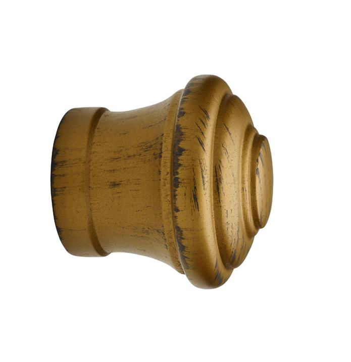 Belmont 1 3/8 Inch Granada Finial - Antique Gold