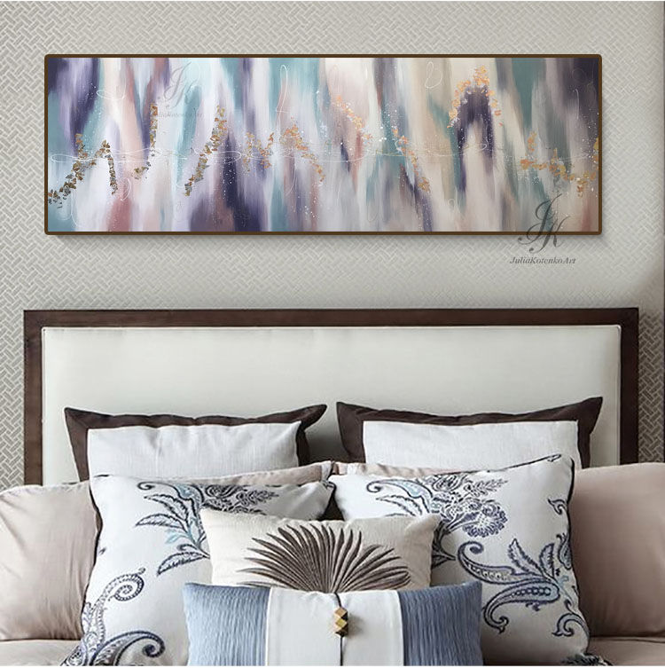 Thumbnail: Large Abstract Oil Painting Gold leaf Art by Julia Kotenko