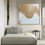 Thumbnail: Large Original Textured Abstract Gold White Painting on Canvas by Julia Kotenko
