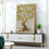 Thumbnail: Large Textured Wall Art Gold Tree Painting on Canvas