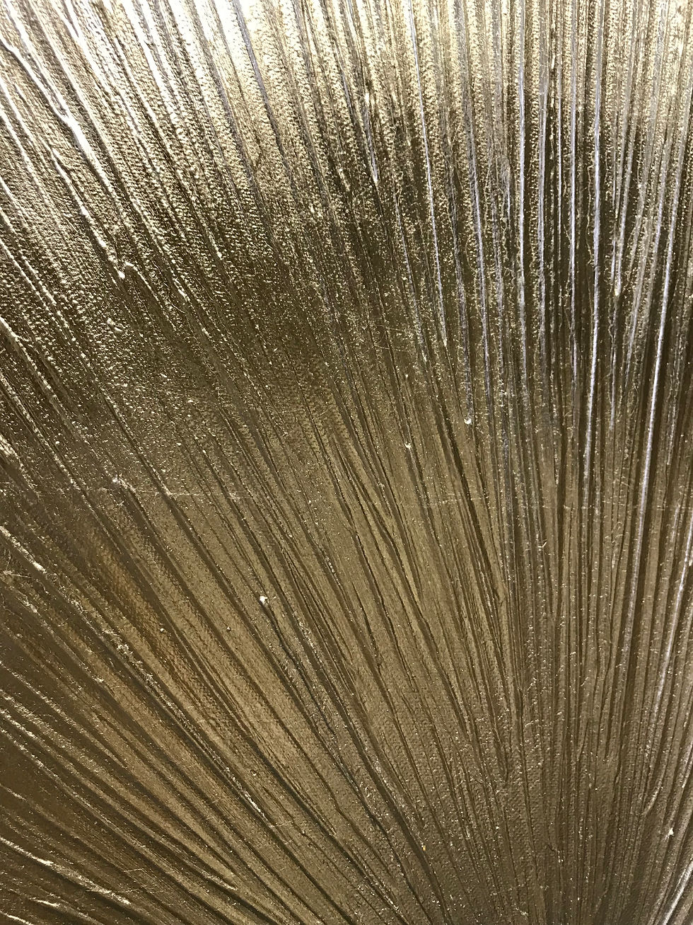 Thumbnail: Silver Leaf Art Original Texture Abstract Painting on Canvas by Julia Kotenko