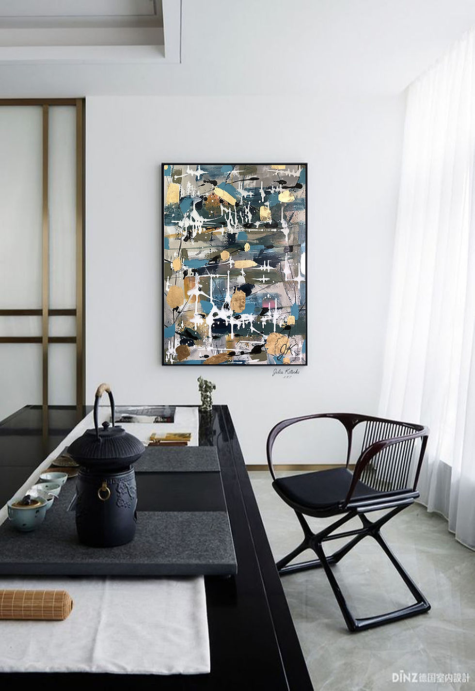 Thumbnail: Large Wall Art, Original Abstract Painting, Modern Oil Painting by Julia Kotenko