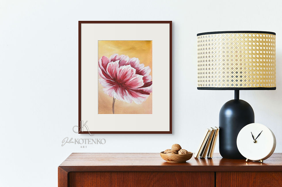 Thumbnail: Abstract flowers painting on canvas  Small painting