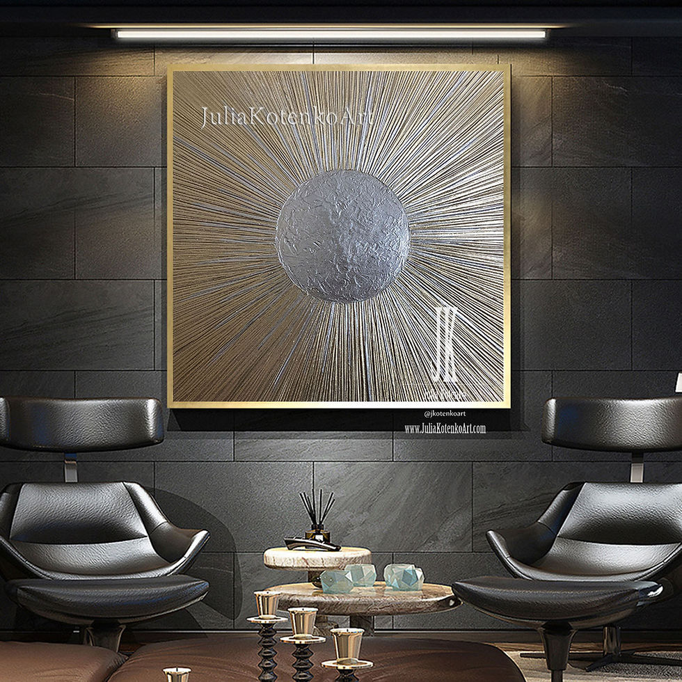 Thumbnail: Gold Leaf Painting Texture Wall Art Gold Wall Decor Silver Painting On Canvas