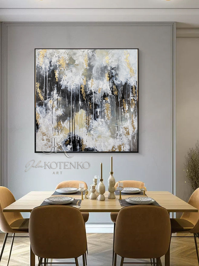 Thumbnail: gold and white wall art