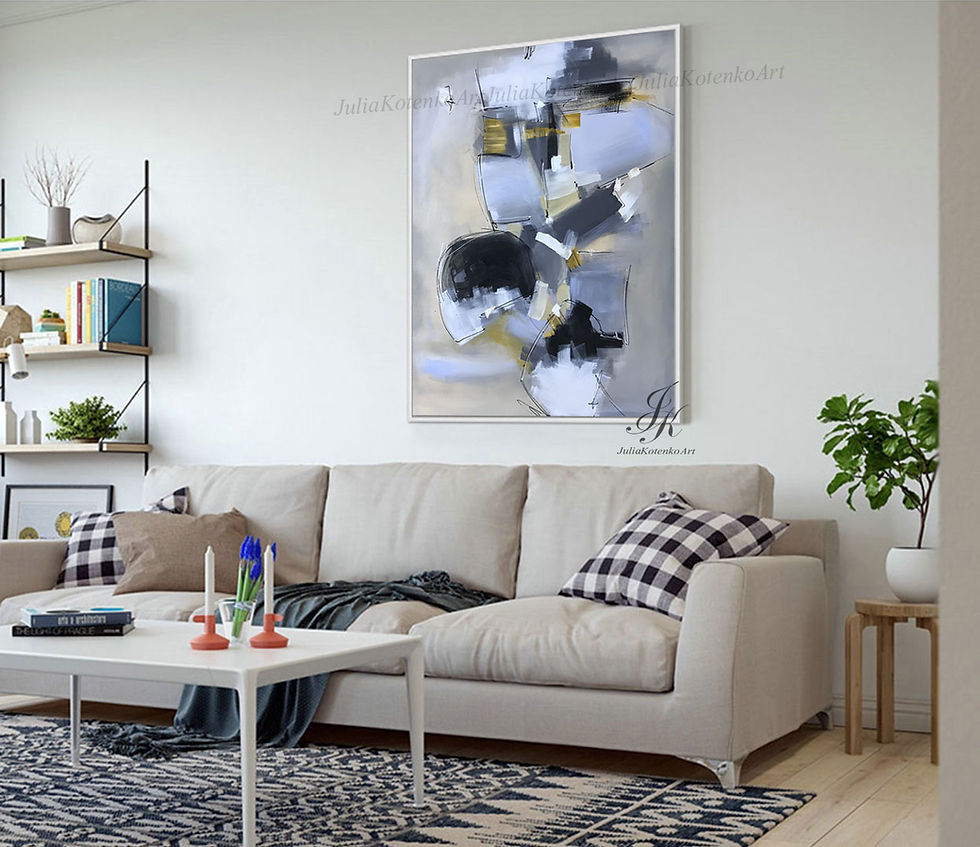 Thumbnail: Abstract Painting, Large Wall Art, Textured Art on Canvas by Julia Kotenko