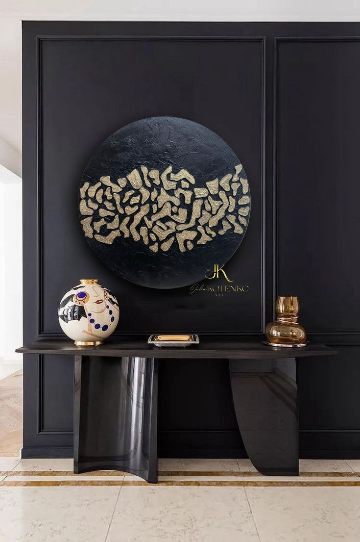 Thumbnail: Textured wall art Decorative panel white gold wall art