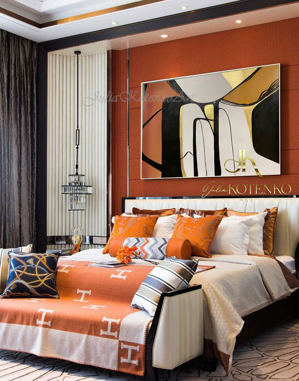 Thumbnail: Gold Leaf Painting of Abstract Painting  on Canvas