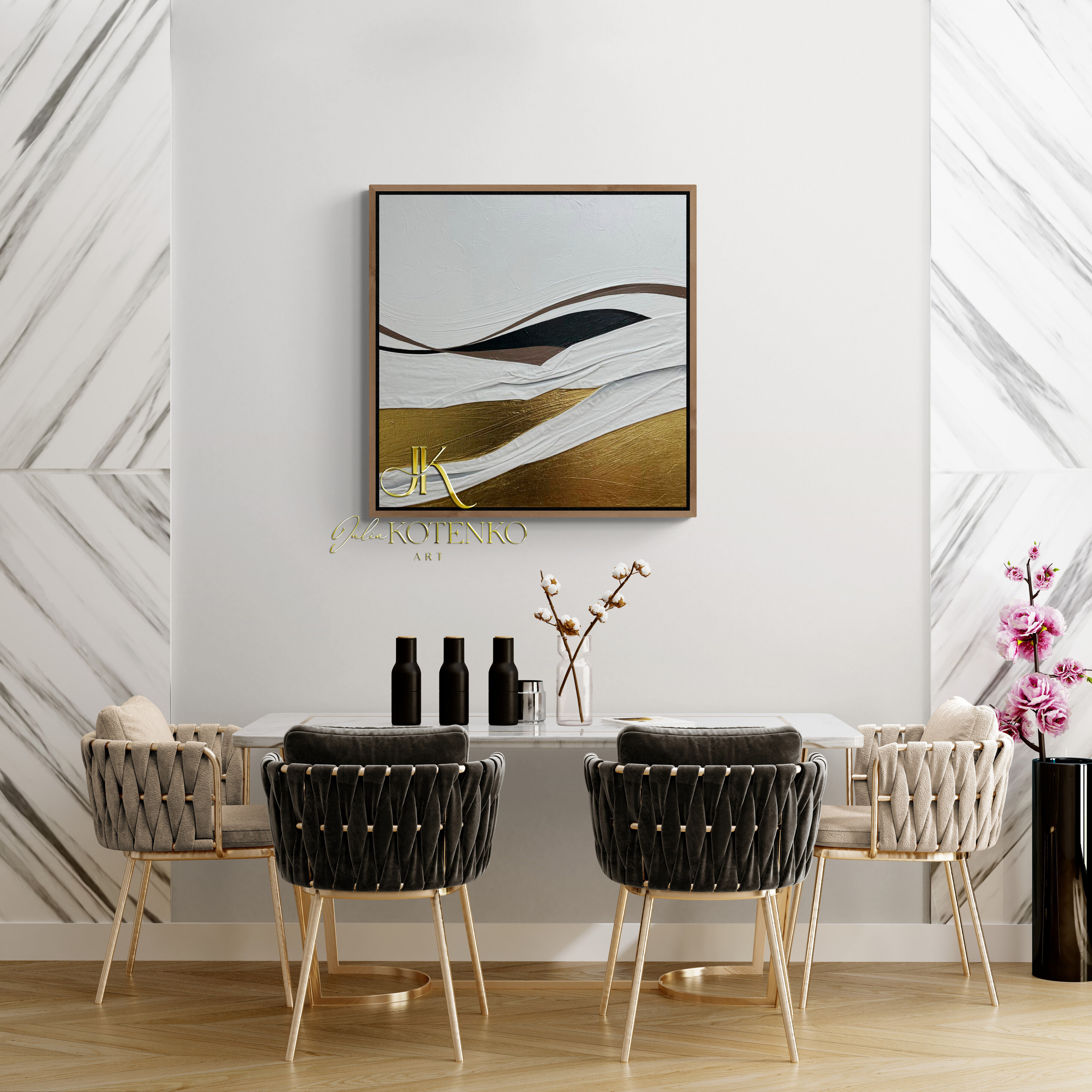 Large Original Abstract Painting on Canvas by Julia Kotenko