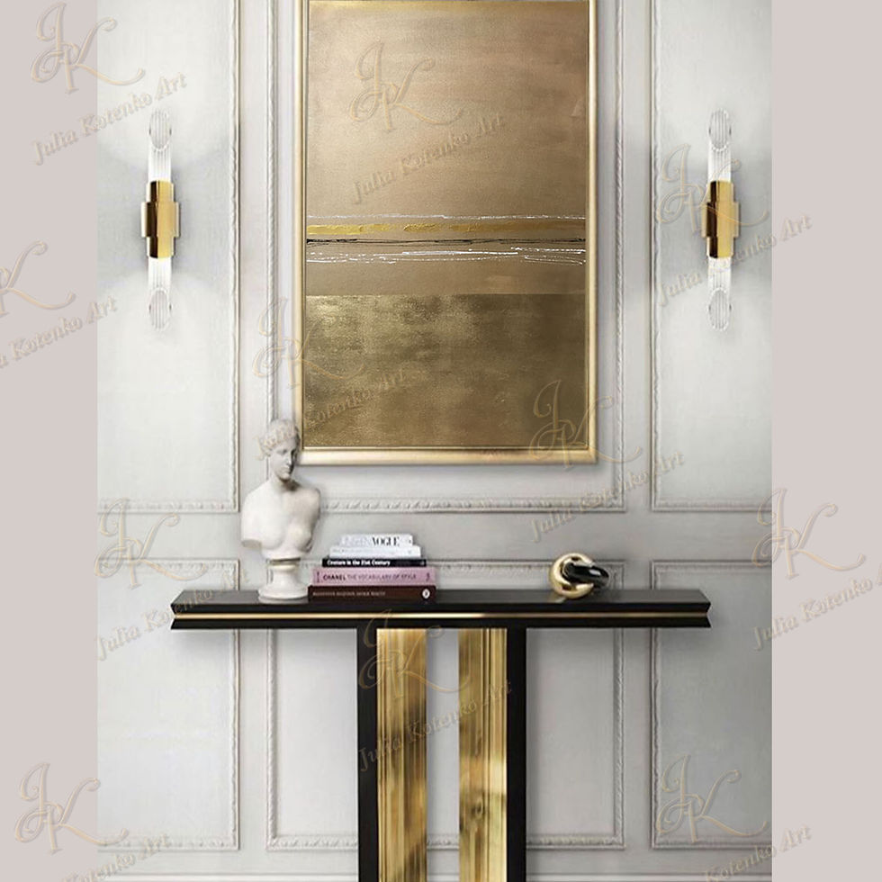 Thumbnail: Gold leaf Painting Abstract Painting on canvas by Julia Kotenko
