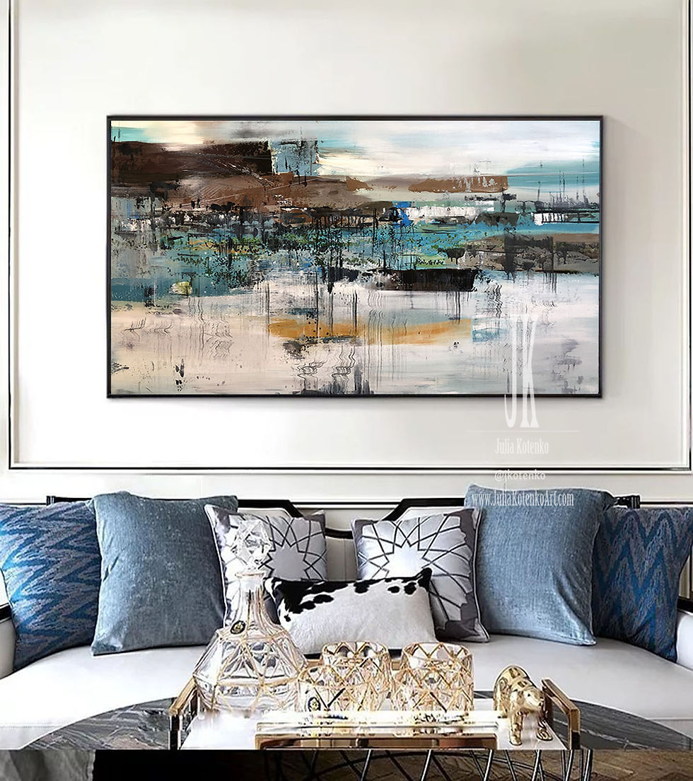 Thumbnail: Extra Large Wall Art,Over the Bed Decor,Oversized Painting,Office Artwork by Julia Kotenko