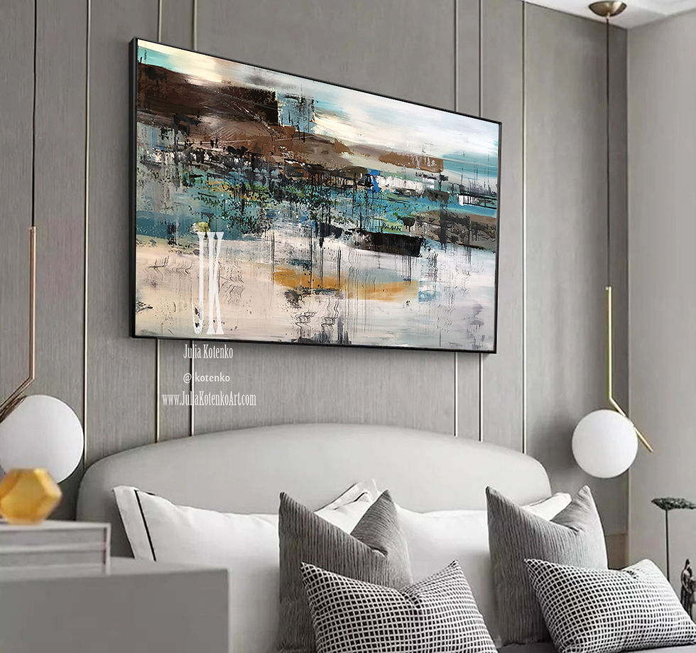 Thumbnail: Extra Large Wall Art,Over the Bed Decor,Oversized Painting,Office Artwork by Julia Kotenko