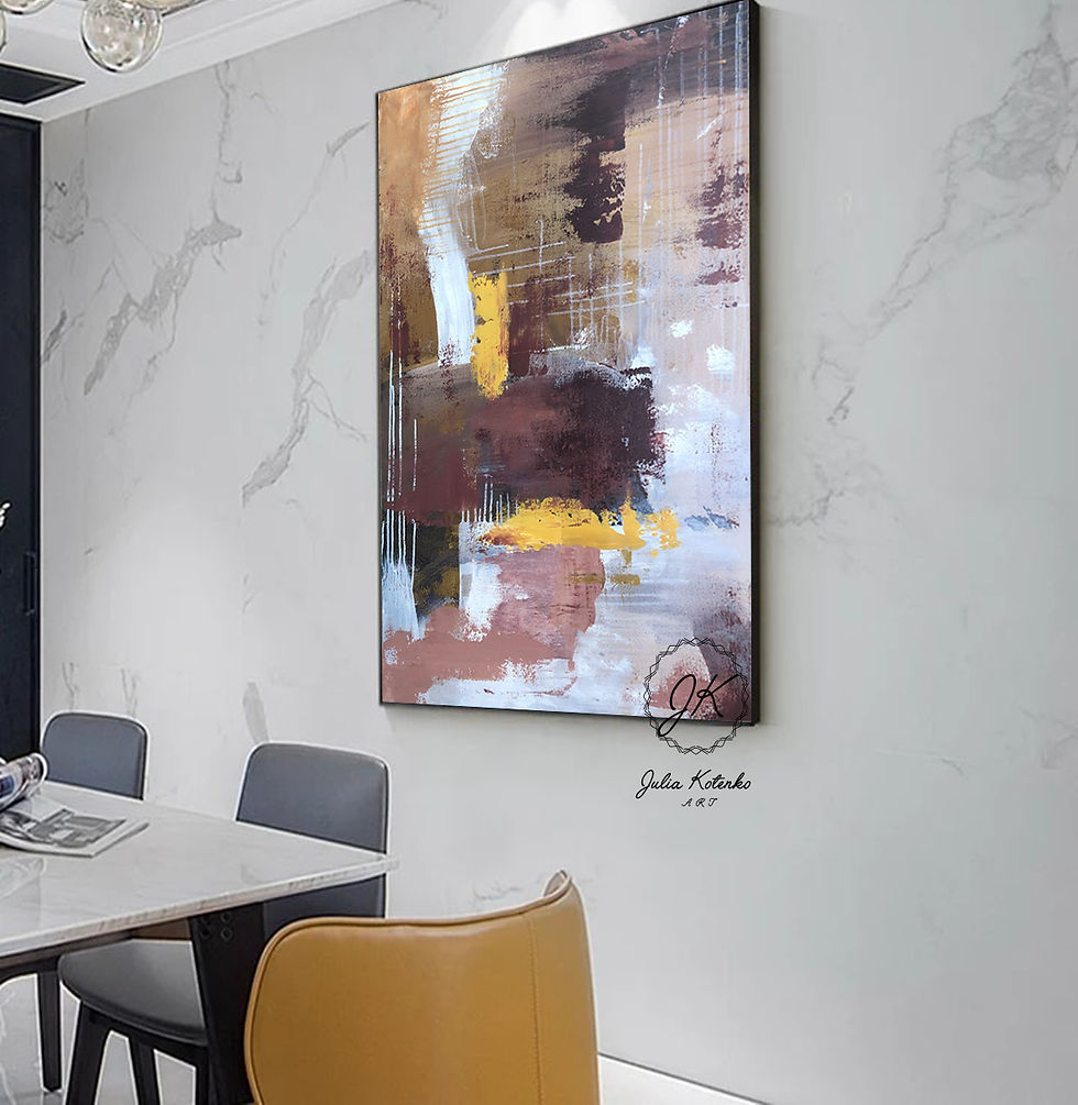 Thumbnail: Original Abstract Oil Painting-Modern Decor|Textured Art Decor| on Canvas by Julia Kotenko