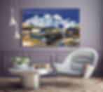 Large Abstract Landscape Painting Oil large Painting Blue Painting by Julia Kotenko