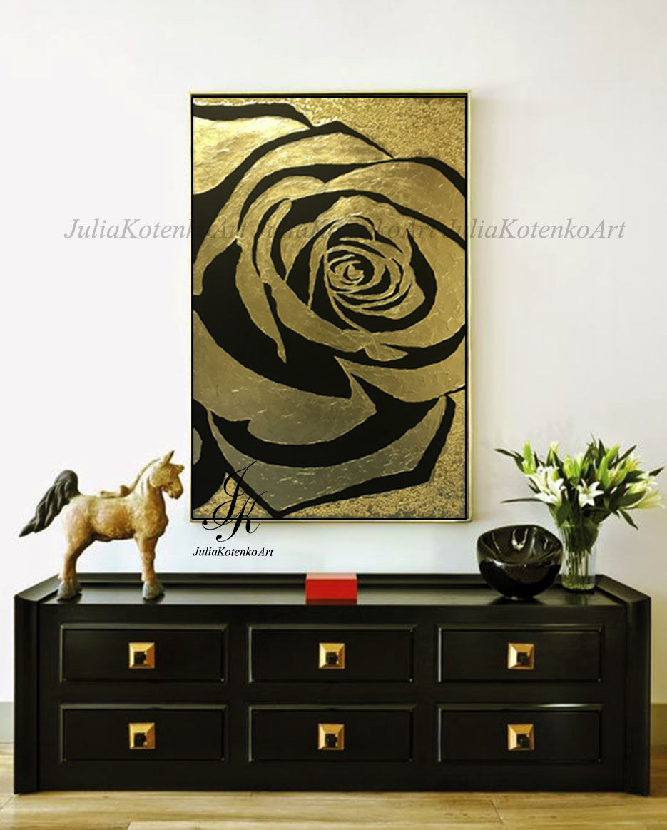 Thumbnail: Large Rose Gold Painting Abstract Painting Textured Painting