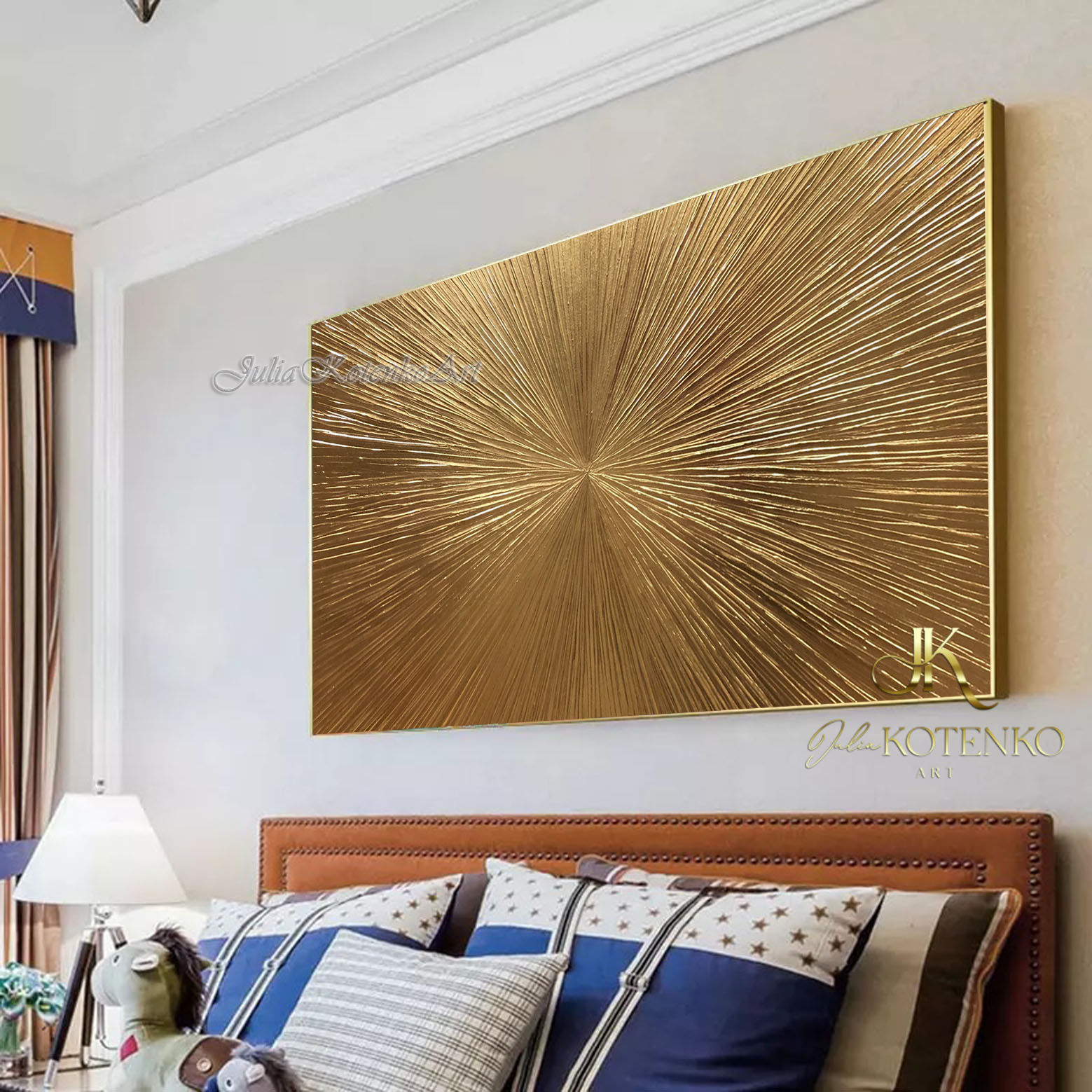 Gold Painting, Large Texture Painting, Gold paintings on canvas, Apartment