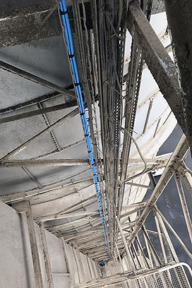 Installation de câbles en zone ATEX sur silos
