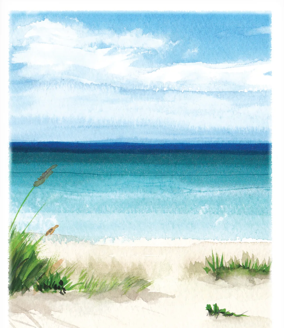 Watercolor by the Sea $28