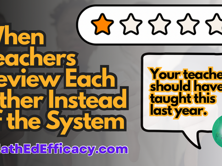 When Teachers Review Each Other Instead of the System