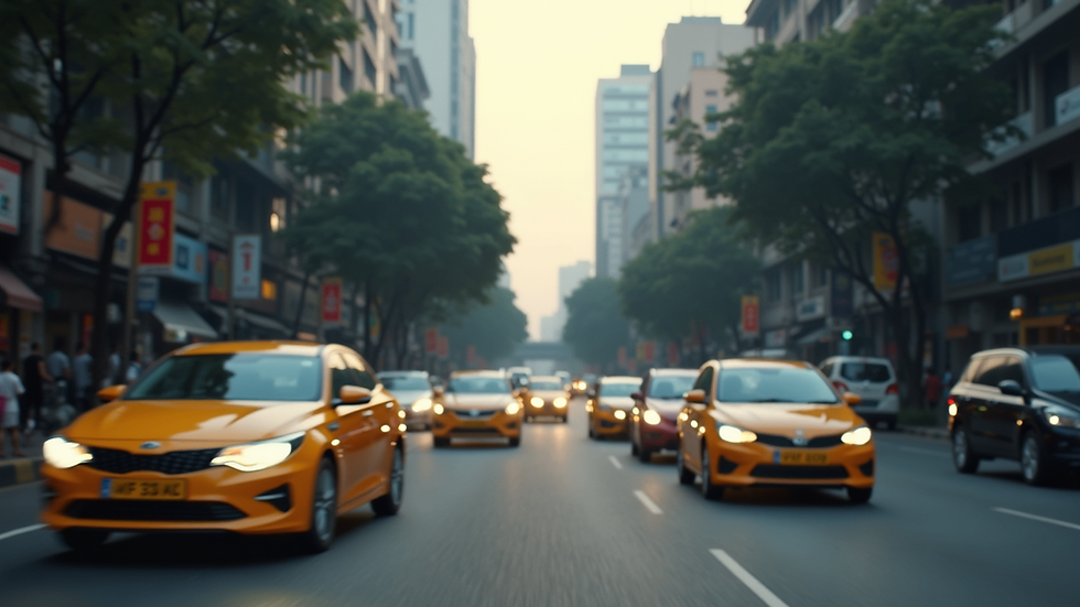 Eye-level view of cars in transit on a busy Kolkata street