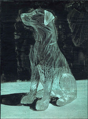 墨、顏料墨水、水性顏料、銀箔、韓國壯紙 Ink, pigment ink and watercolor on silver foil and jangji paper mounted on panel