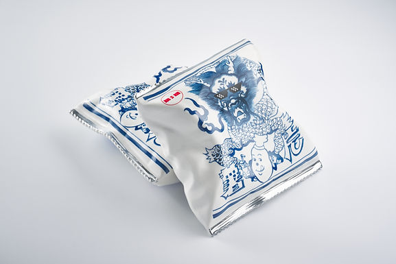 Ceramic with transfer print and silver color