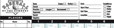 Tracking game details in baseball scorekeeping