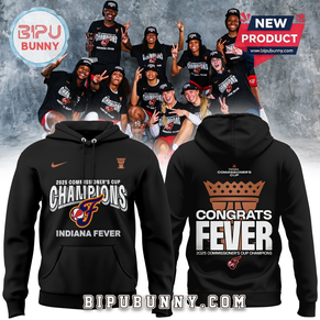 2025 WNBA Cup Champions Indiana Fever Black Hoodie And Pants
