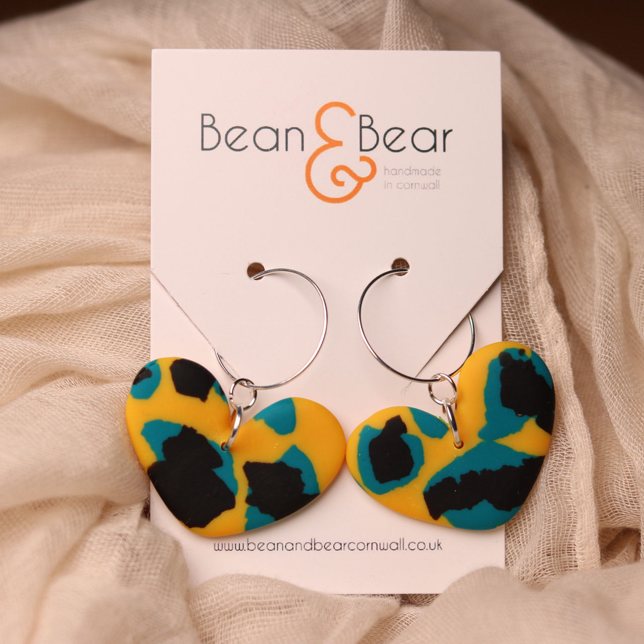 Neon Print Hearts with Extra Swing
