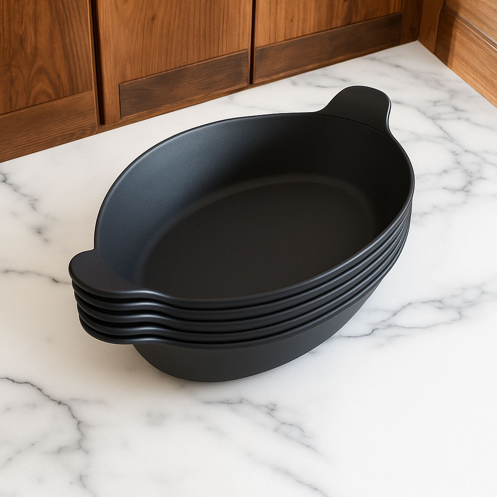 Petisqueira de Plástico Reforçado Preta