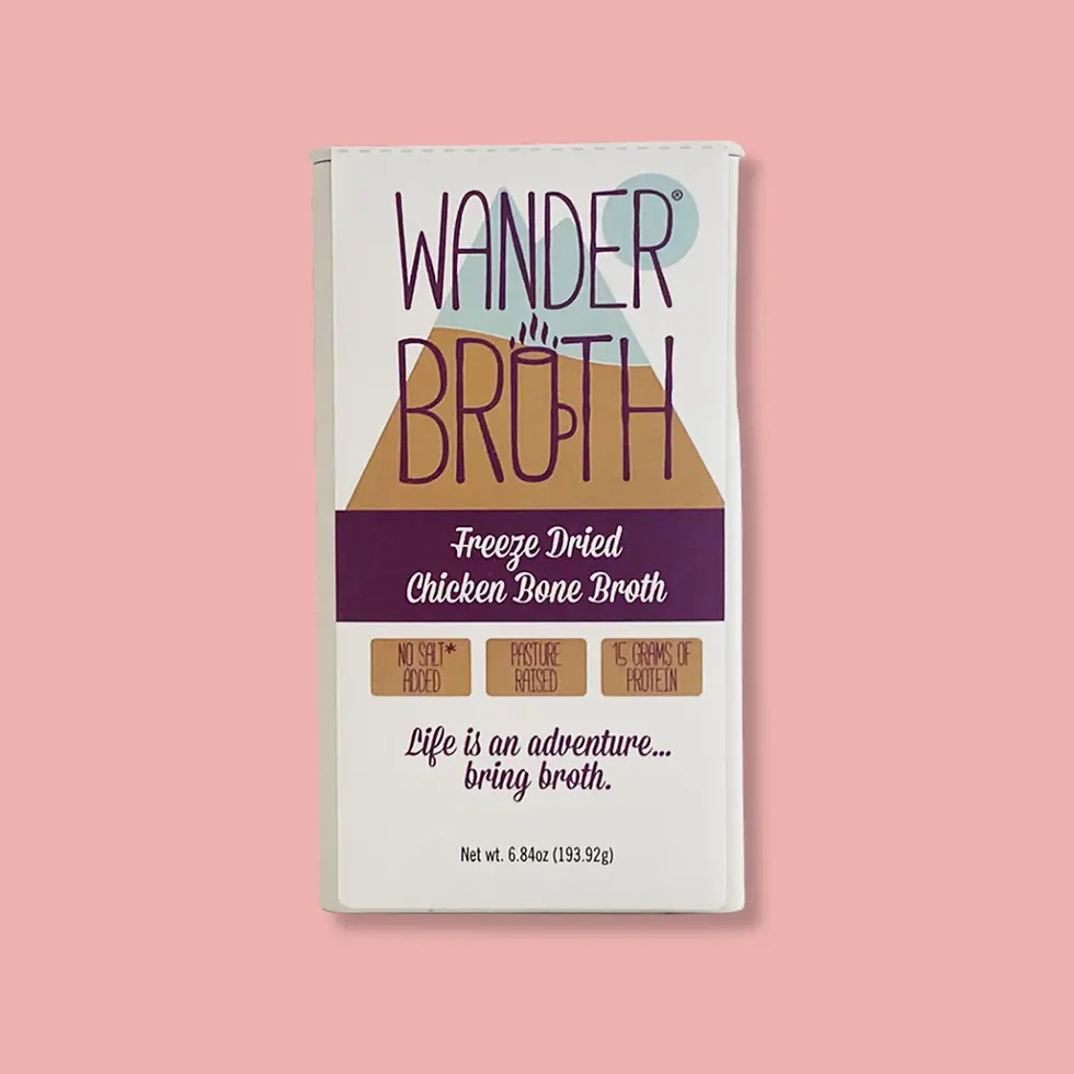 Wander Broth Organic Pasture-Raised Chicken Bone Broth Powder- No Salt Added