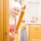 Italian Nona with rolling pin