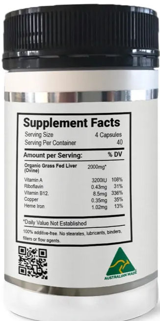 Thumbnail: NXGEN Wholefoods Organic Lamb Liver supplements facts