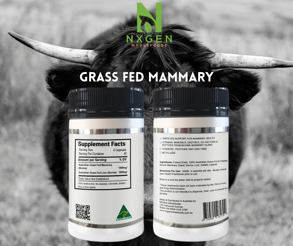 NXGEN Wholefoods Grass Fed Mammary supplement facts