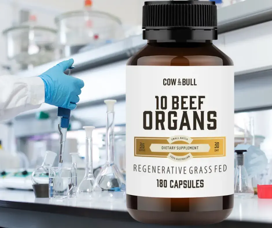 Third-party tested beef organ supplements
