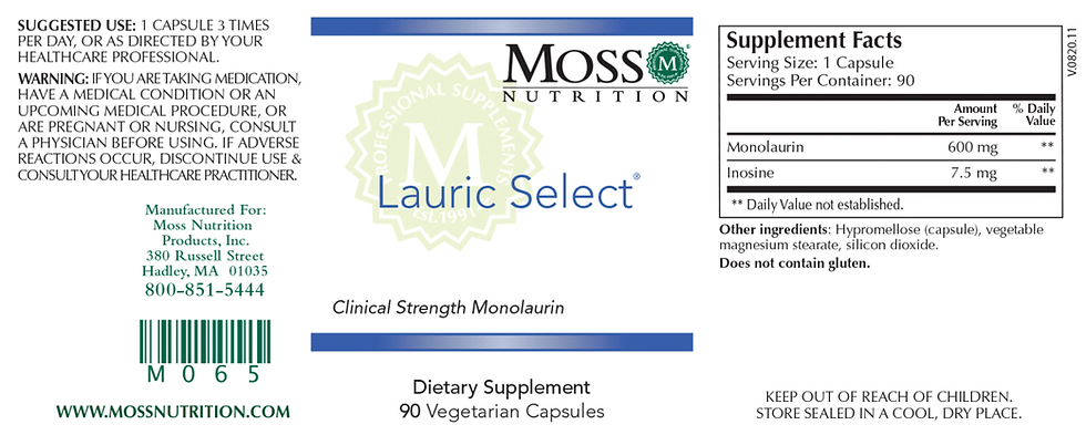 Thumbnail: Moss Nutrition Lauric Select product label