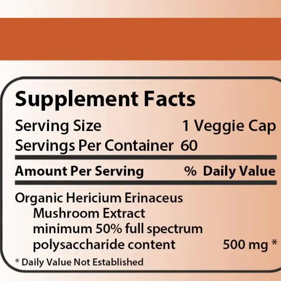 Lion's Mane 50% polysaccharides