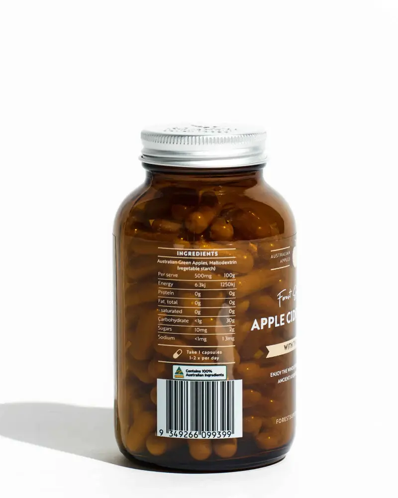 Thumbnail: Forest Super Foods Australian Apple Cider Vinegar supplement facts