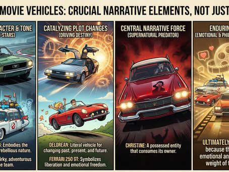 Beyond the Chase: Four Ways Iconic Movie Cars Secretly Drive the Story