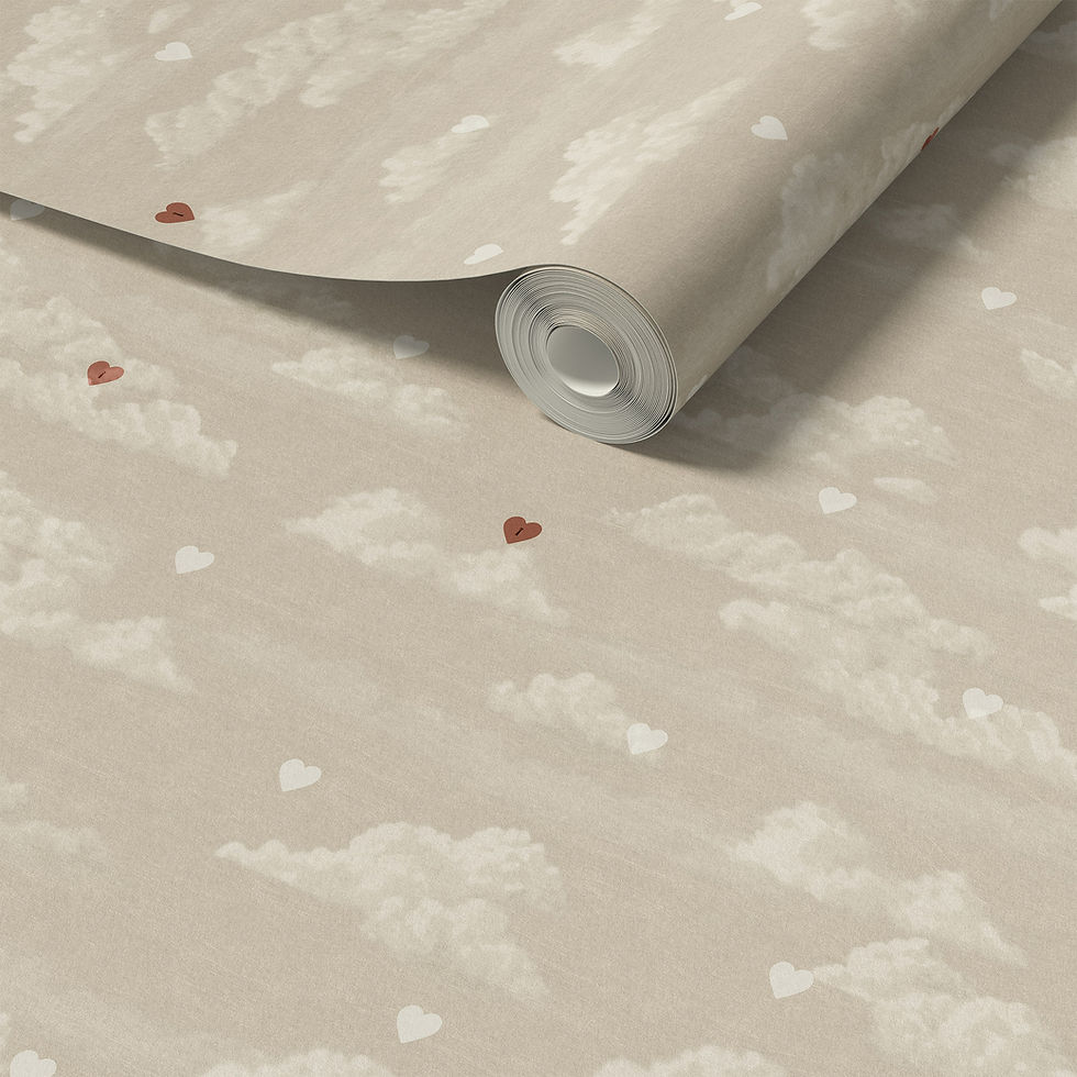 Miniaturbild: LOVEJanet LOVE is Everywhere Wallpaper -  Floating Opaque Clouds and hearts in the sky