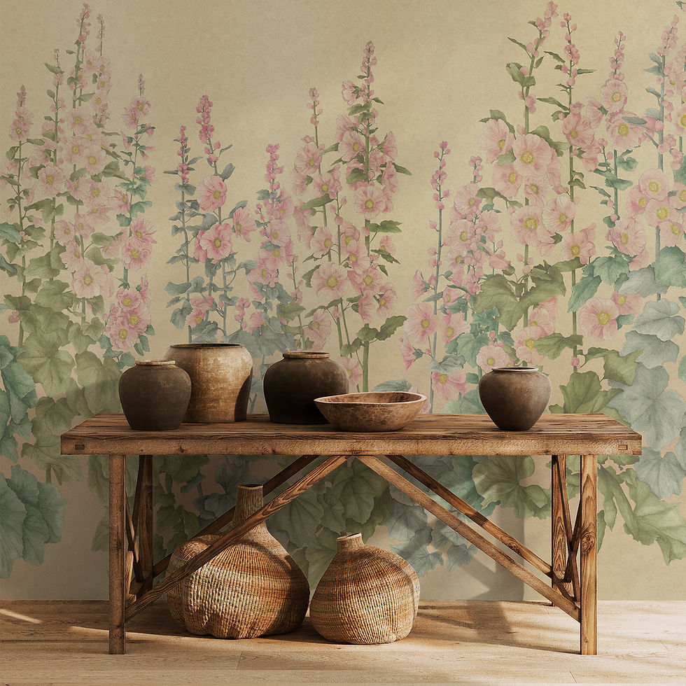 Miniaturebillede: LOVEJanet Mural - Hollyhock Metallic Shimmer