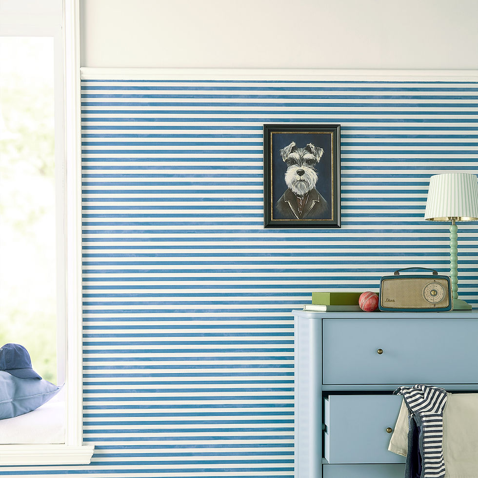 LOVEJanet Perspective Wallpaper - Cornish Blue