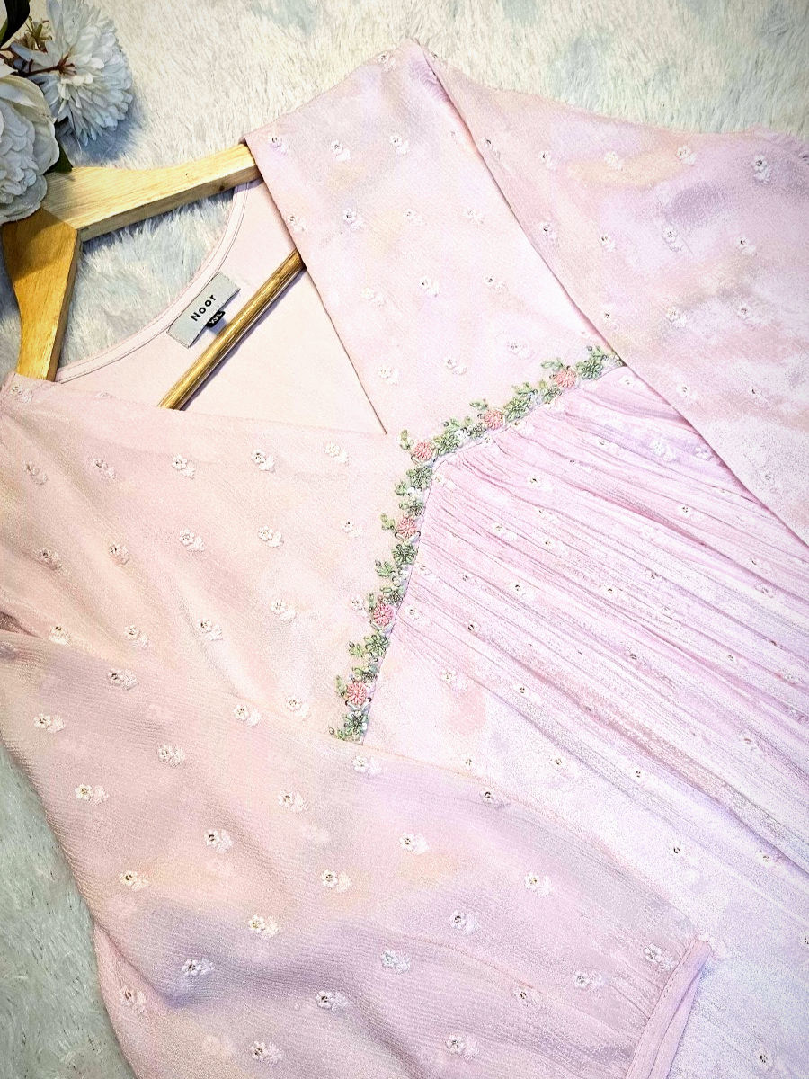 HN095 - Hand Worked Chinnon Top with soft chiffon and bottom