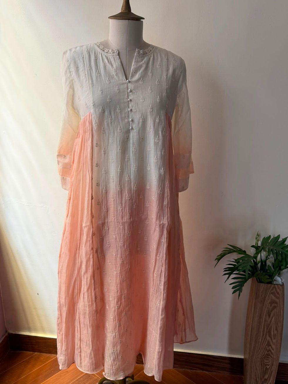 Thumbnail: HN471 -  peach ombré dress 